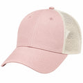Baseball Cap mit Mesh-Rückseite Verstellbar Rosa/Beige