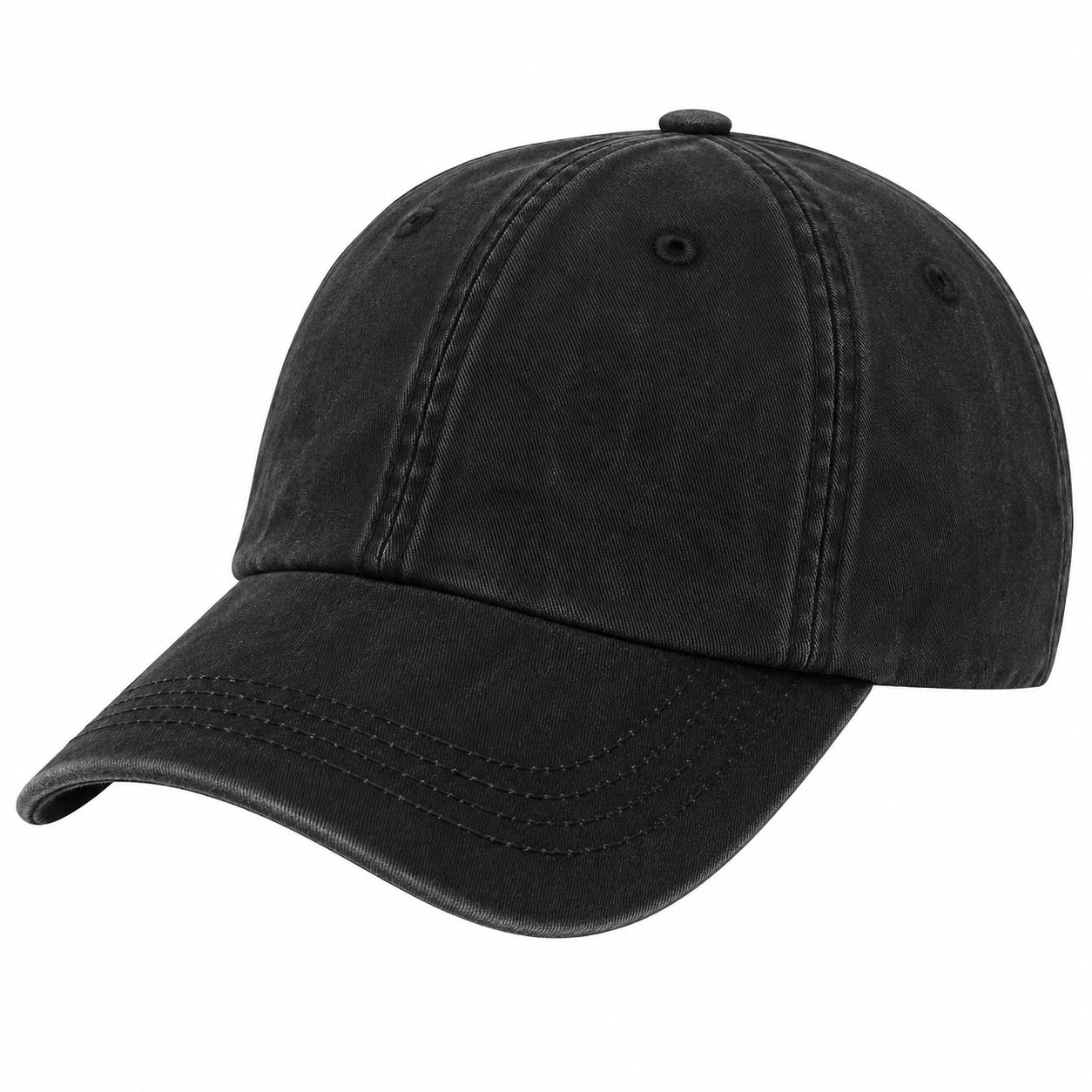 Schwarze Verstellbare Baseballkappe