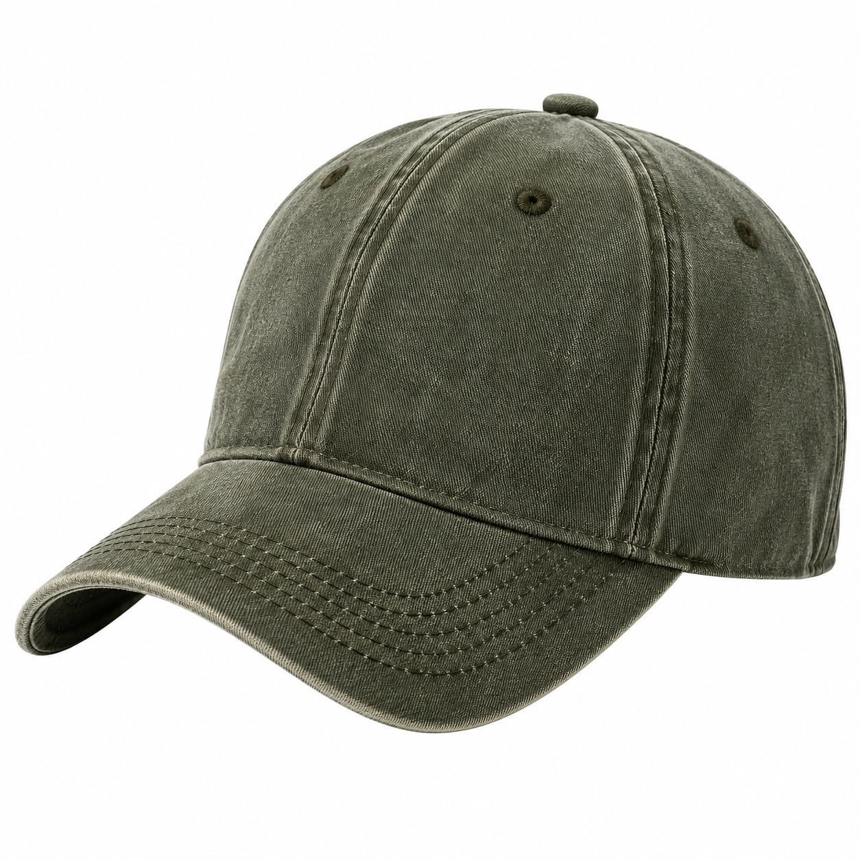 Unisex Basecap Verstellbar Olivgrün