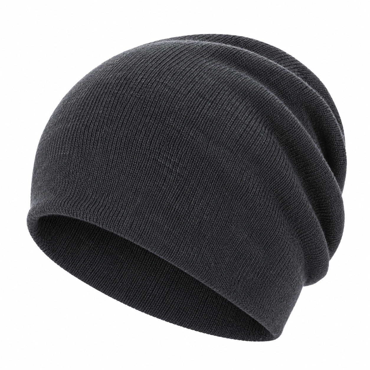 Unisex Beanie Mütze Strick Schwarz
