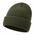 Olivgrüne Winter-Strickmütze Unisex