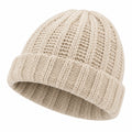 Unisex Strickmütze Beanie in Beige für Herbst und Winter