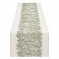 Modernes Tischband Beige/Grün mit Muster, 180x33 cm