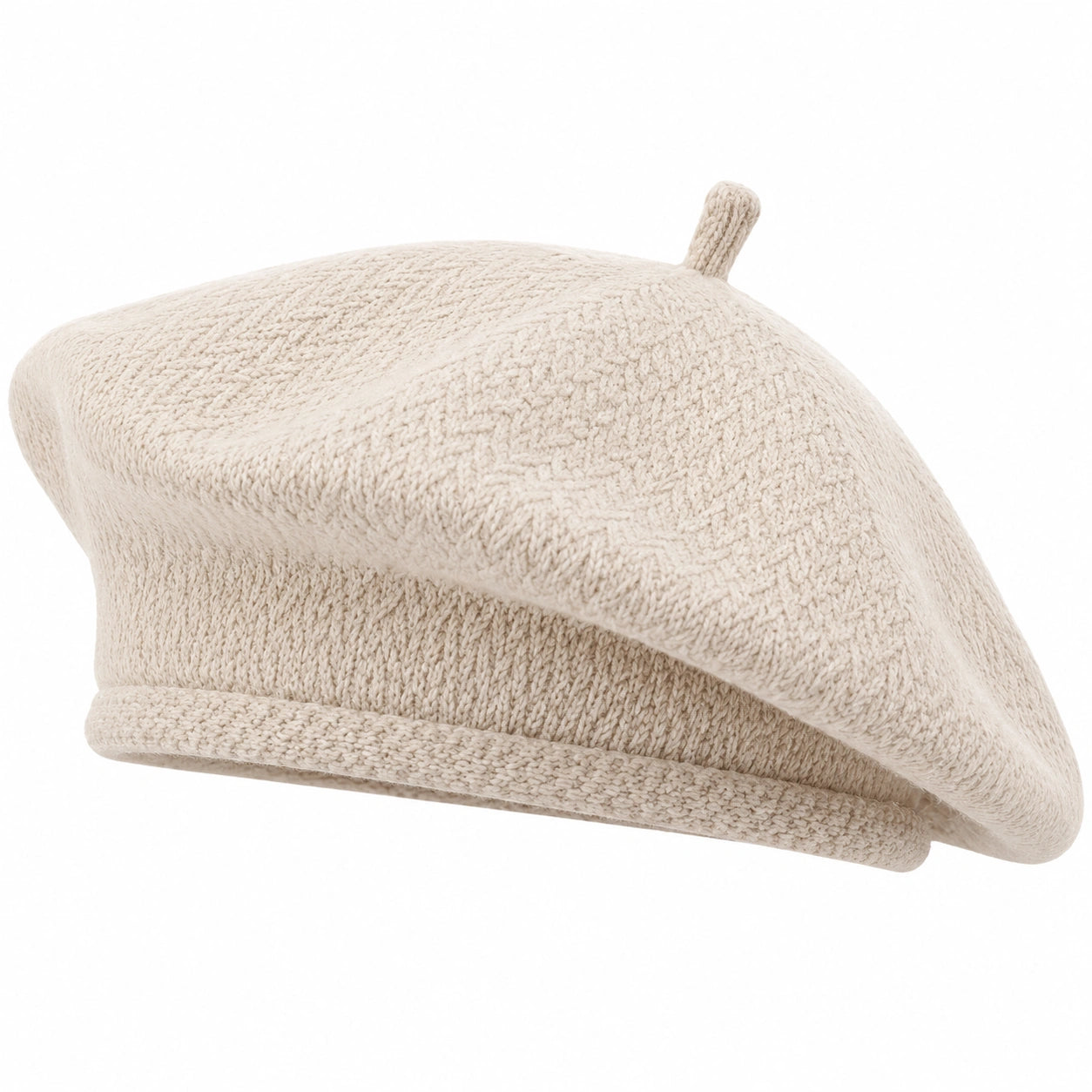 Elegante Damen Baskenmütze Creme