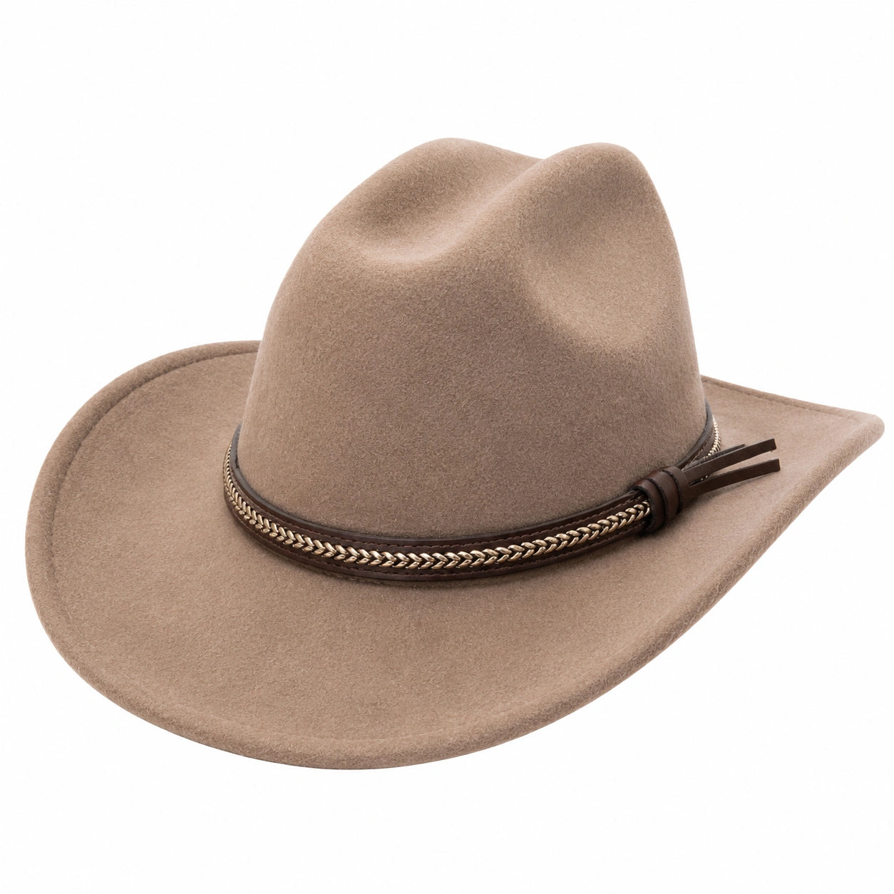 Westernhut Unisex mit Zierband in Beige
