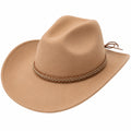 Westernhut mit breiter Krempe Beige