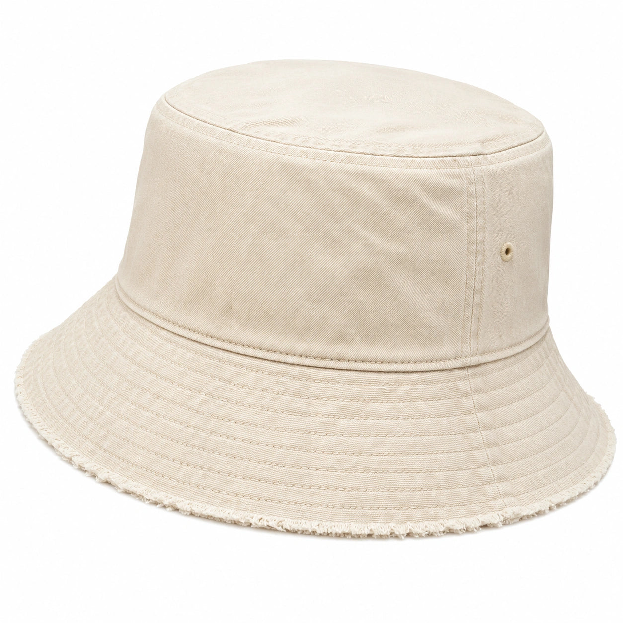 Unisex Fischerhut Beige mit Breiter Krempe