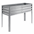 Hochbeet aus verzinktem Metall 120x40x80cm Silber