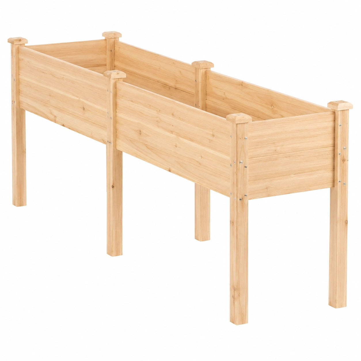 Hochbeet Holz Rechteckig Natur 100 x 40 x 80 cm