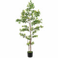 Künstlicher Gummibaum 180 cm Grün mit Topf