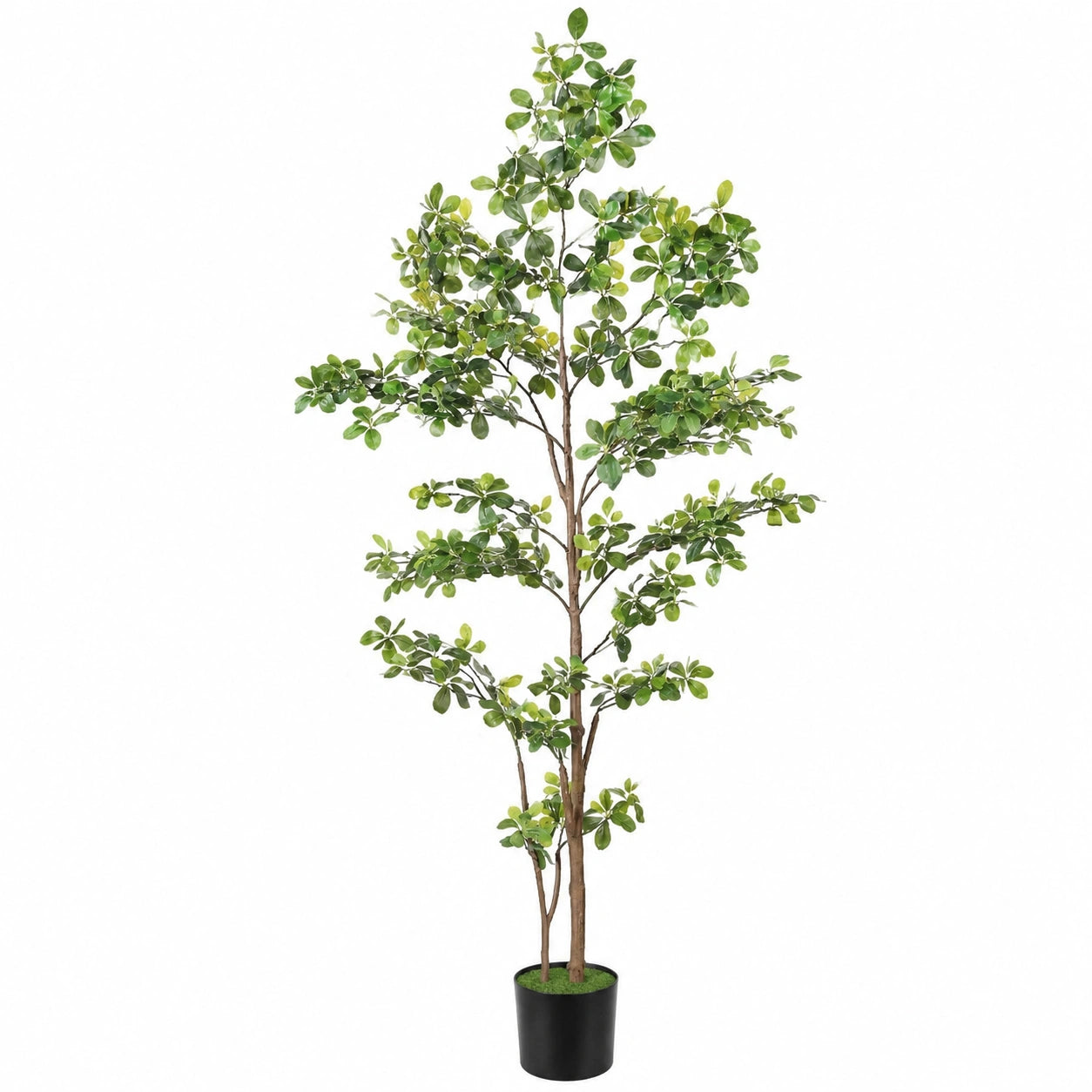 Künstlicher Gummibaum 180 cm Grün mit Topf
