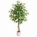 Künstlicher Ficus Baum Grün 180 cm mit Topf