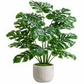 Künstliche Monstera Pflanze mit Keramiktopf 100cm Grün