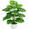 Künstliche Monstera Pflanze 90 cm Grün im Keramiktopf