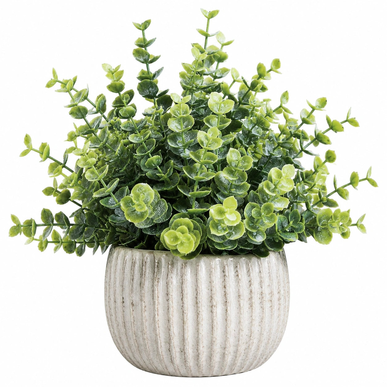 Künstliche Eukalyptus Pflanze im Keramiktopf Grün 25 cm