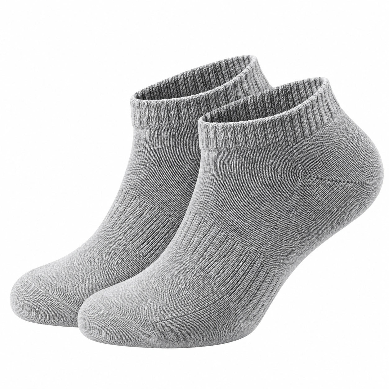 Graue Unisex-Kurzsocken Atmungsaktiv 2er Pack